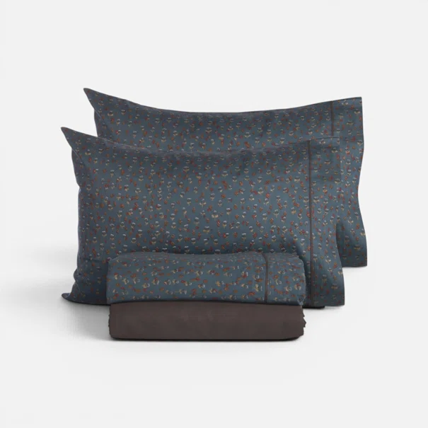 Σεντόνια King Size (Σετ) Nef-Nef Homeware Jeniffer Petrol Blue
