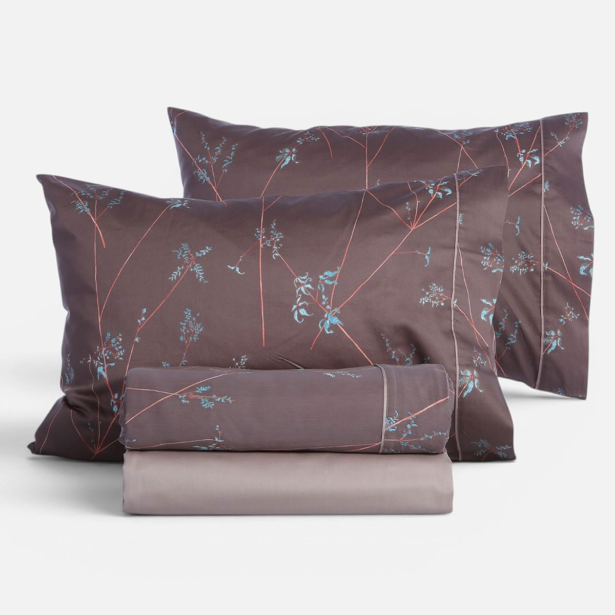 Σεντόνια Υπέρδιπλα (Σετ) Nef-Nef Homeware Desirous Deep Taupe