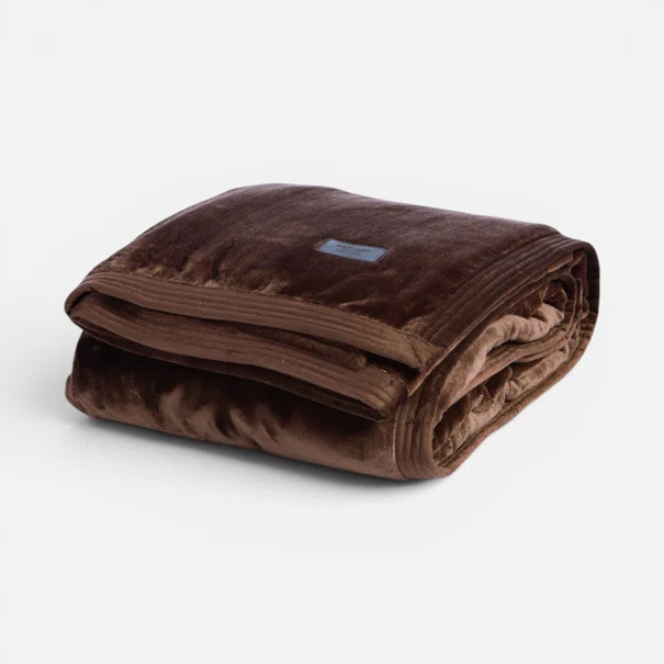 Κουβέρτα Βελουτέ Υπέρδιπλη (230x240) Nef-Nef Homeware Elements Velosso Coffee