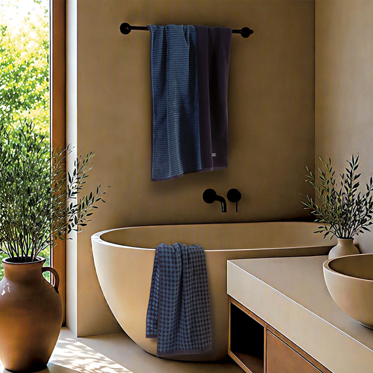 Πετσέτα Σώματος (70x140) Nef-Nef Homeware Regard Petrol Blue 550gsm