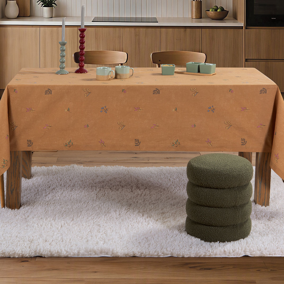 Αλέκιαστο Τραπεζομάντηλο (140x180) Nef-Nef Homeware Elaris Mustard
