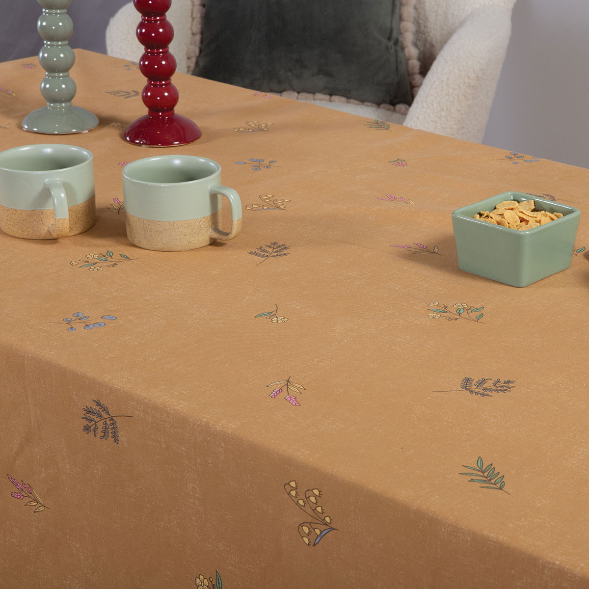 Αλέκιαστο Τραπεζομάντηλο (140X180) Nef-Nef Homeware Elaris Mustard Λευκά Είδη Κουζίνας & Τραπεζαρίας Τραπεζομάντηλα Αλέκιαστα Πλαστικά Nef - Spitishop