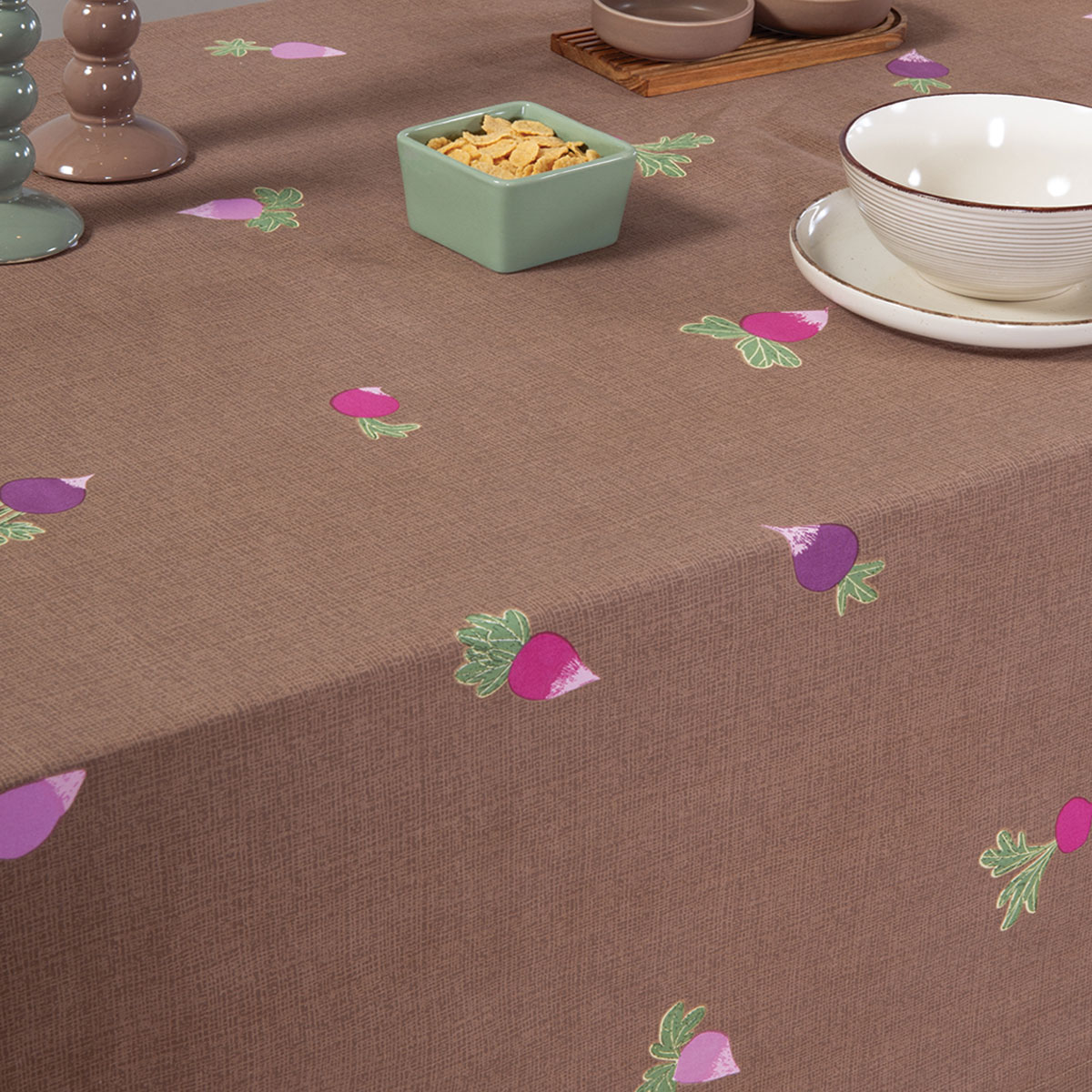 Αλέκιαστο Τραπεζομάντηλο (140x180) Nef-Nef Homeware Radish Brown