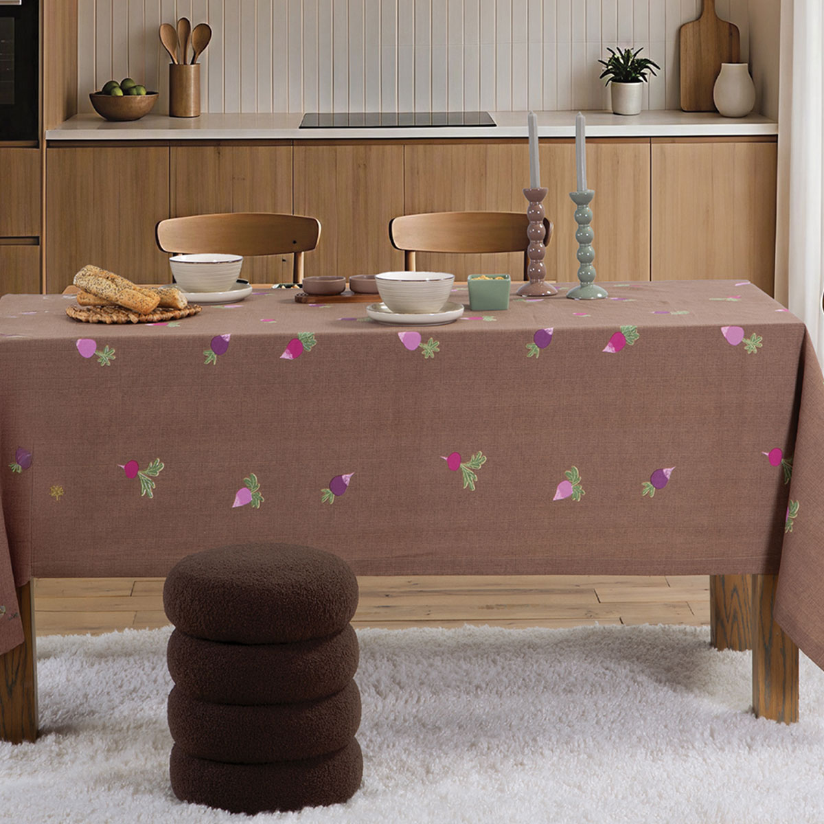 Αλέκιαστο Τραπεζομάντηλο (140x240) Nef-Nef Homeware Radish Brown