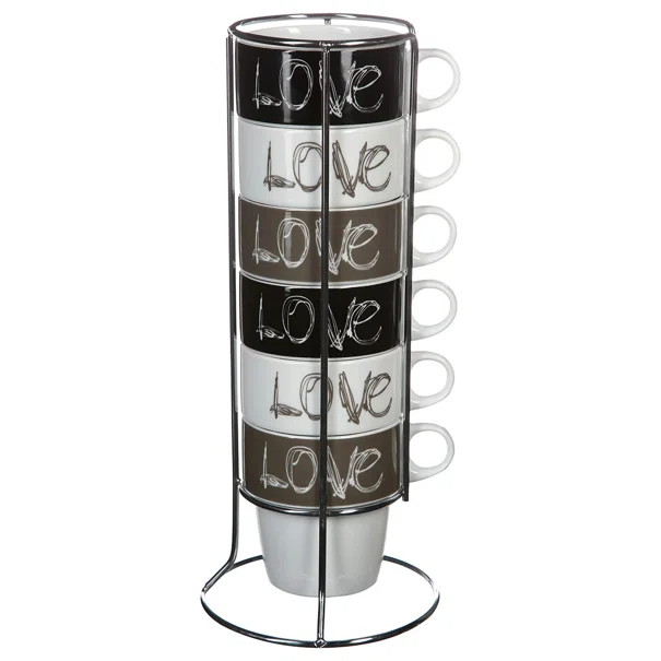 Κούπες 260ml Με Στάντ (Σετ 6τμχ) S-D Love 118677