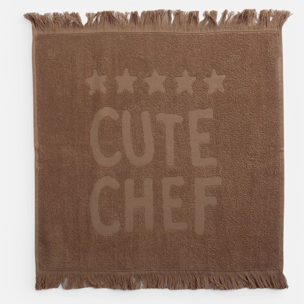 Πετσέτα Κουζίνας Φροτέ (50x50) Nef-Nef Homeware Cute Chef Brown