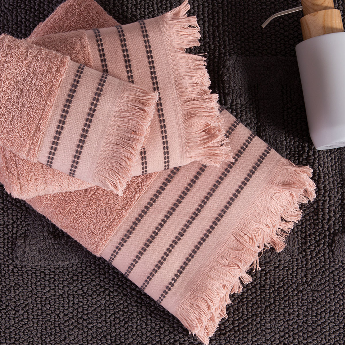 Πετσέτες Μπάνιου (Σετ 3τμχ) Nef-Nef Homeware Apart Rose 500gsm