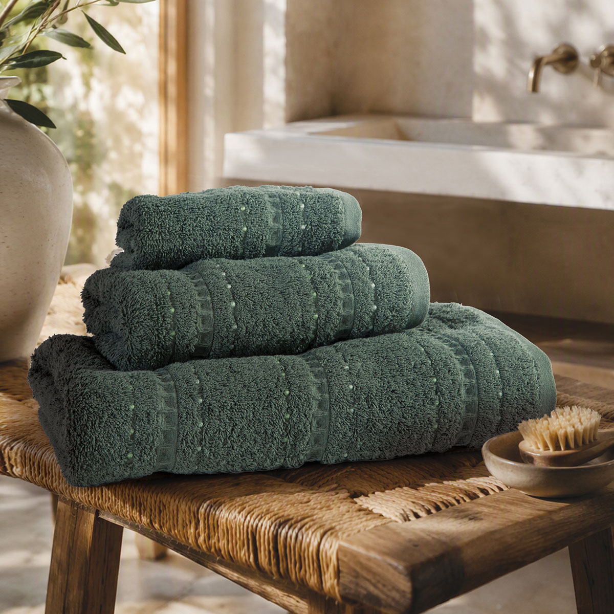 Πετσέτα Προσώπου (50x90) Nef-Nef Homeware Harmony Green 500gsm