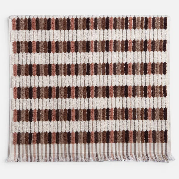 Πετσέτα Προσώπου (50x90) Nef-Nef Homeware Trivial Ecru/Terra 500gsm