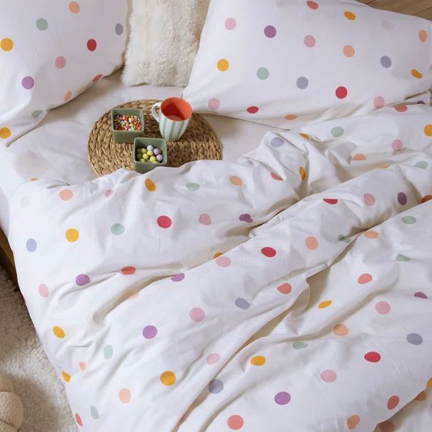Σεντόνια Μονά (Σετ) Nef-Nef Homeware Junior Dots Ecru