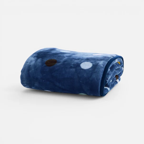 Κουβέρτα Βελουτέ Μονή (160x220) Nef-Nef Homeware Junior Dots Blue