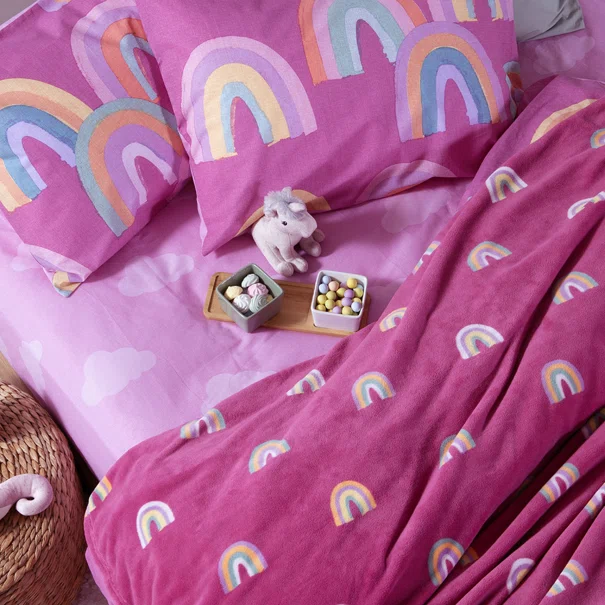 Κουβέρτα Fleece Μονή (160x220) Nef-Nef Homeware Junior Rainbow Mood