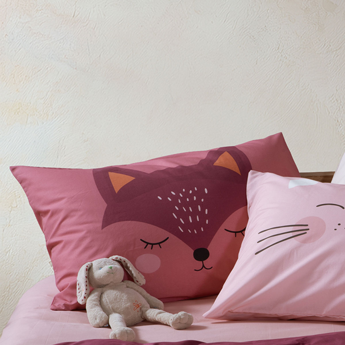 Παιδική Μαξιλαροθήκη (52x72) Nef-Nef Homeware Junior Happy Fox
