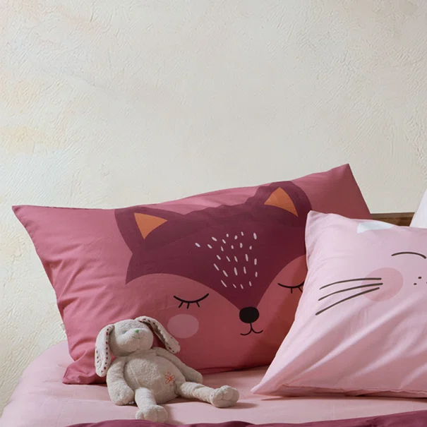 Παιδική Μαξιλαροθήκη (52x72) Nef-Nef Homeware Junior Happy Fox