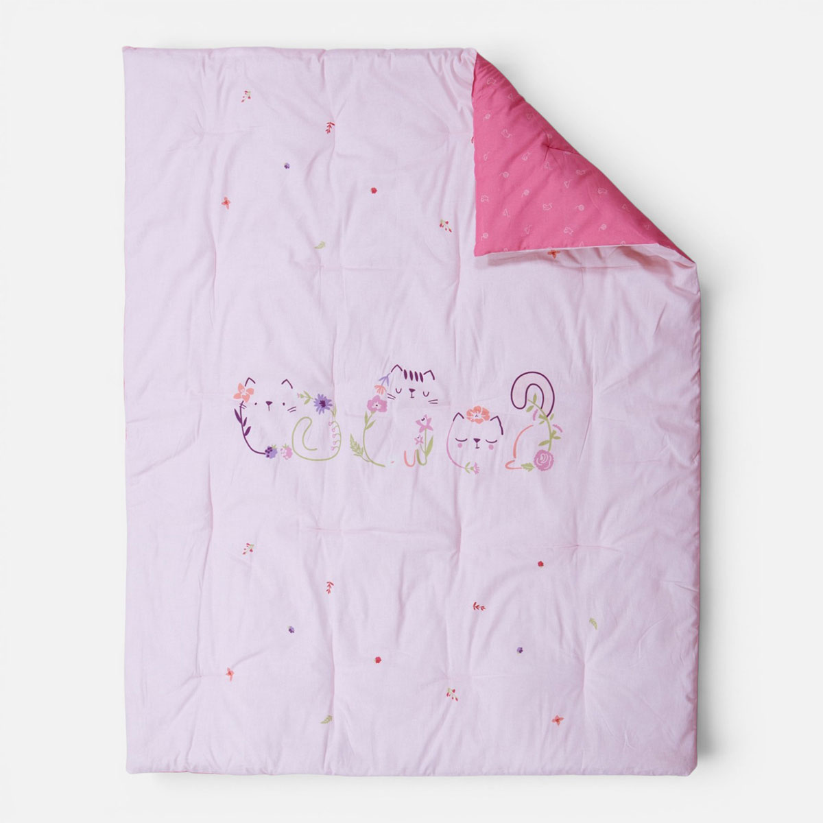 Πάπλωμα Κούνιας (110x140) 2 Όψεων Nef-Nef Homeware Baby Cats Are Perfect