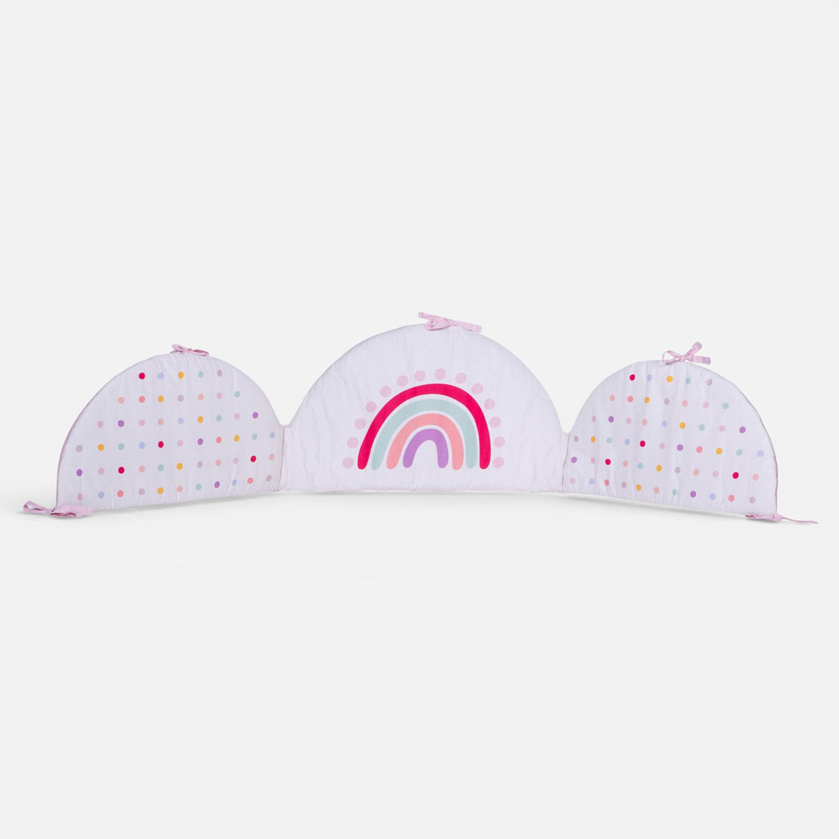 Πάντα Κούνιας (187x40) Nef-Nef Homeware Baby Dots Ecru/Pink