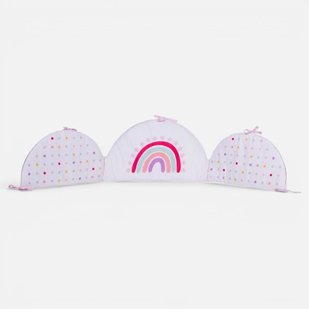 Πάντα Κούνιας (187x40) Nef-Nef Homeware Baby Dots Ecru/Pink