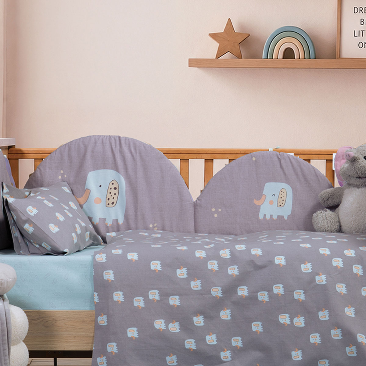 Σεντόνια Κούνιας (Σετ) Nef-Nef Homeware Baby Elephants 26