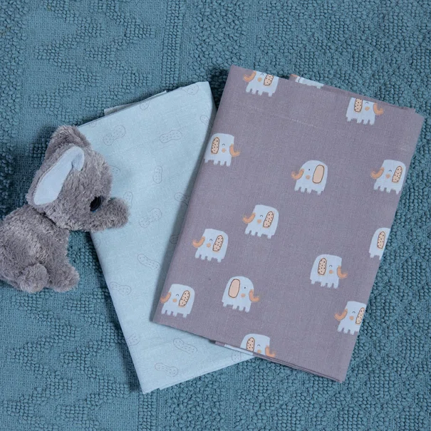 Σεντόνια Λίκνου (Σετ) Nef-Nef Homeware Baby Elephants 26