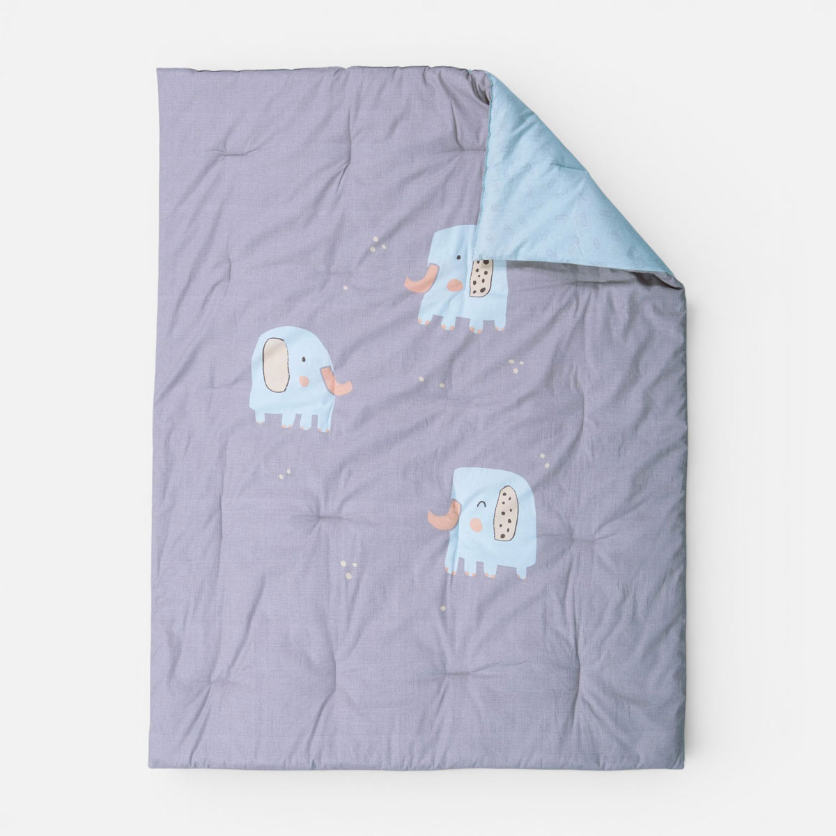 Πάπλωμα Κούνιας (110x140) 2 Όψεων Nef-Nef Homeware Baby Elephants 26