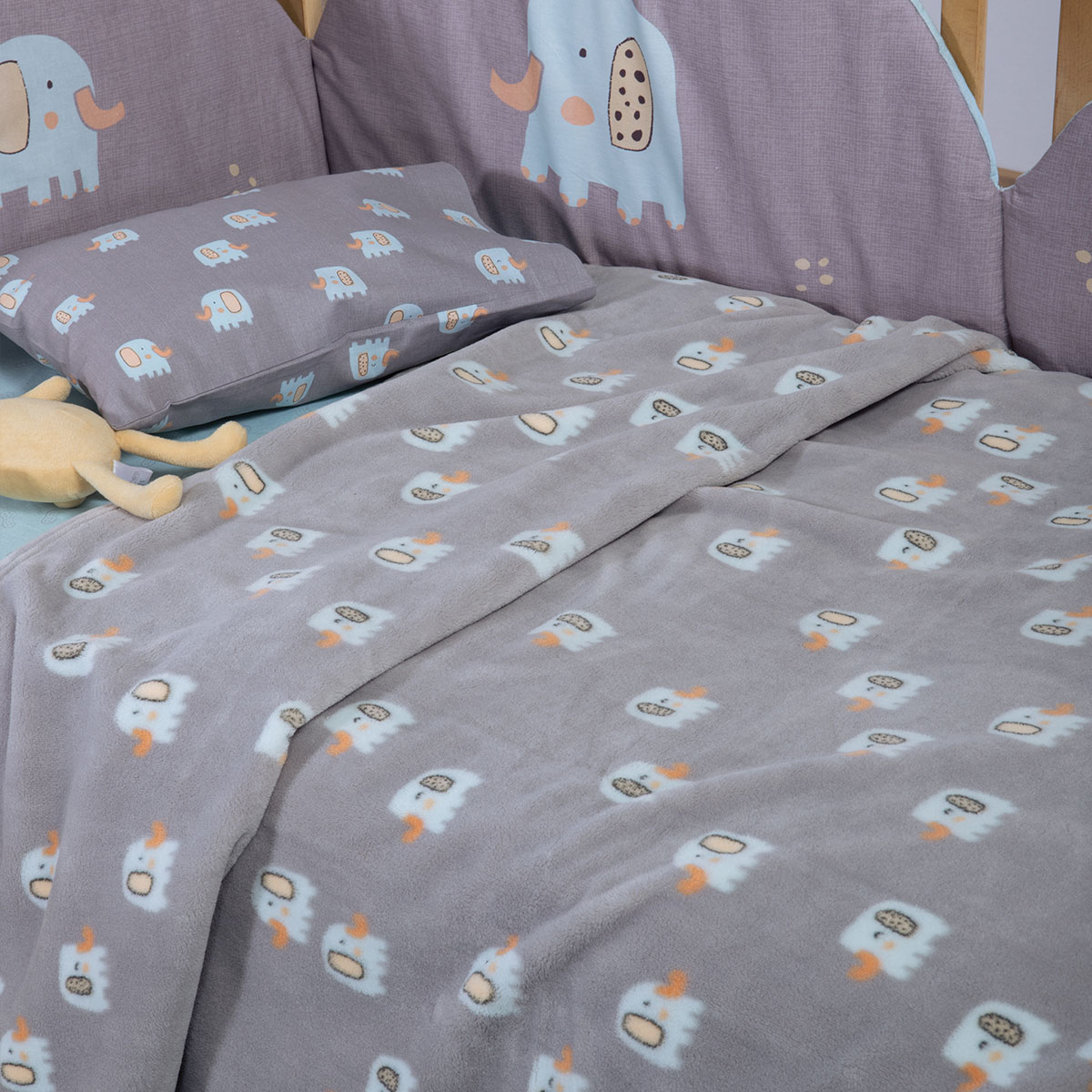 Κουβέρτα Fleece Αγκαλιάς (75x100) Nef-Nef Homeware Baby Elephants 26