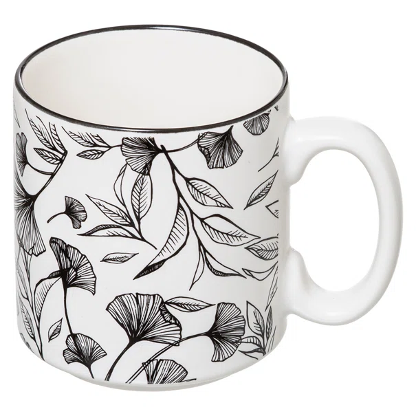 Κούπες 260ml Με Στάντ (Σετ 4τμχ) S-D White Floral 176945A