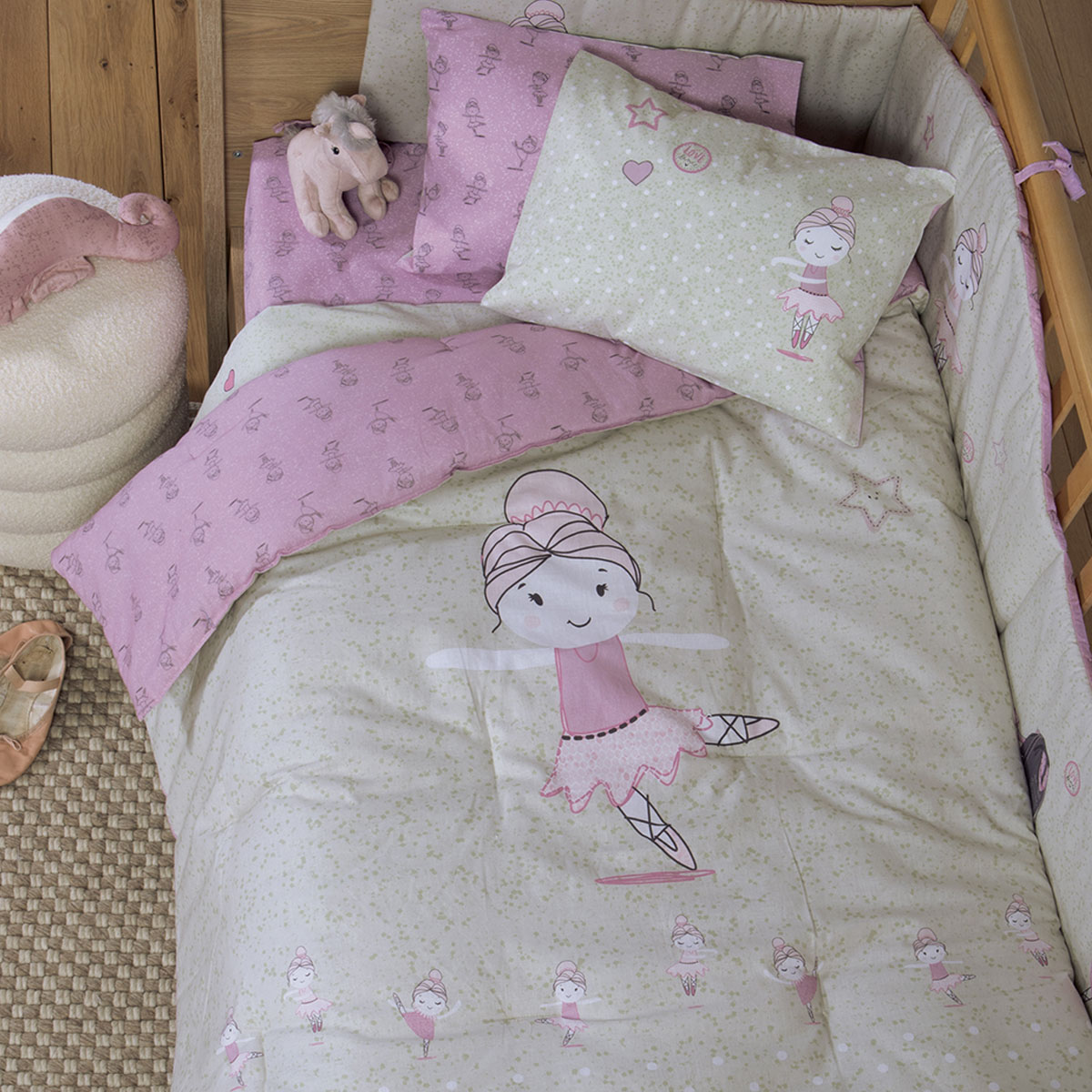 Πάπλωμα Κούνιας (110x140) 2 Όψεων Nef-Nef Homeware Baby Ballerine World