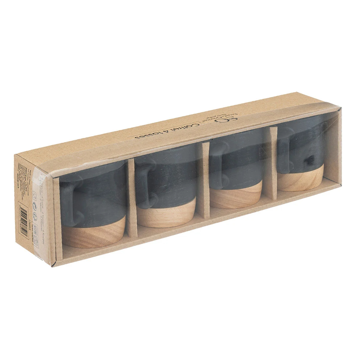 Φλυτζάνια Espresso 120Ml (Σετ 4Τμχ) S-D Black Bamboo 176953 Είδη Σερβιρίσματος Κούπες & Καφέ Τσαγιού Φλιτζάνια Spitishop