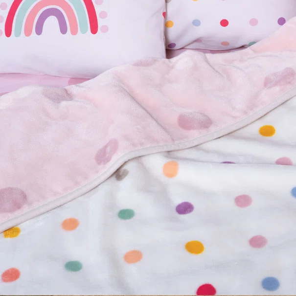 Κουβέρτα Βελουτέ Αγκαλιάς (75x100) Nef-Nef Homeware Baby Dots Pink