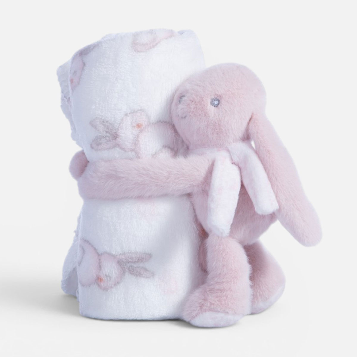 Κουβέρτα Fleece Αγκαλιάς (75x100) + Λούτρινο Nef-Nef Homeware Baby Bunny Boo Ecru/Pink