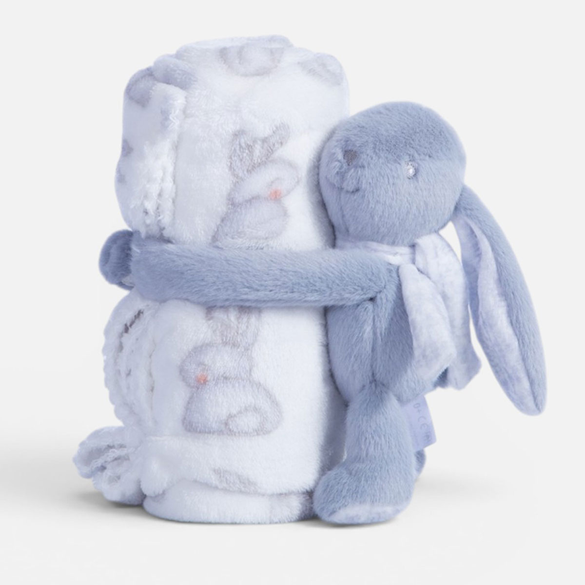 Κουβέρτα Fleece Αγκαλιάς (75x100) + Λούτρινο Nef-Nef Homeware Baby Bunny Boo Ecru/Grey