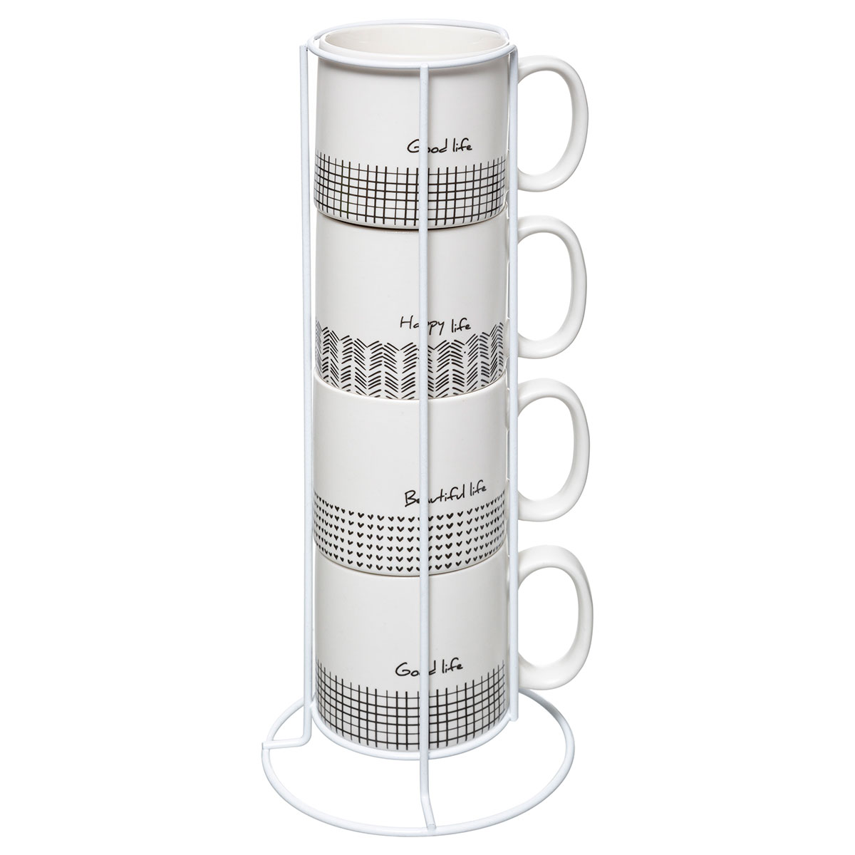 Κούπες 240ml Με Στάντ (Σετ 4τμχ) S-D Life 176959