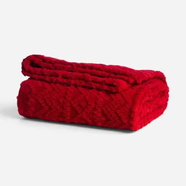 Χριστουγεννιάτικη Κουβέρτα Καναπέ Fleece (130x180) Nef-Nef Homeware Christmas Flake Bordo