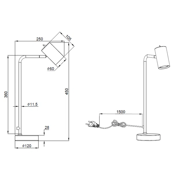 Πορτατίφ Trio Lighting Marley Gold 512400108