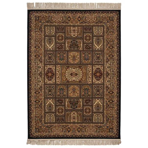 Χαλί (200x290) Βιοκαρπέτ Isfahan 3517D Black/ Black