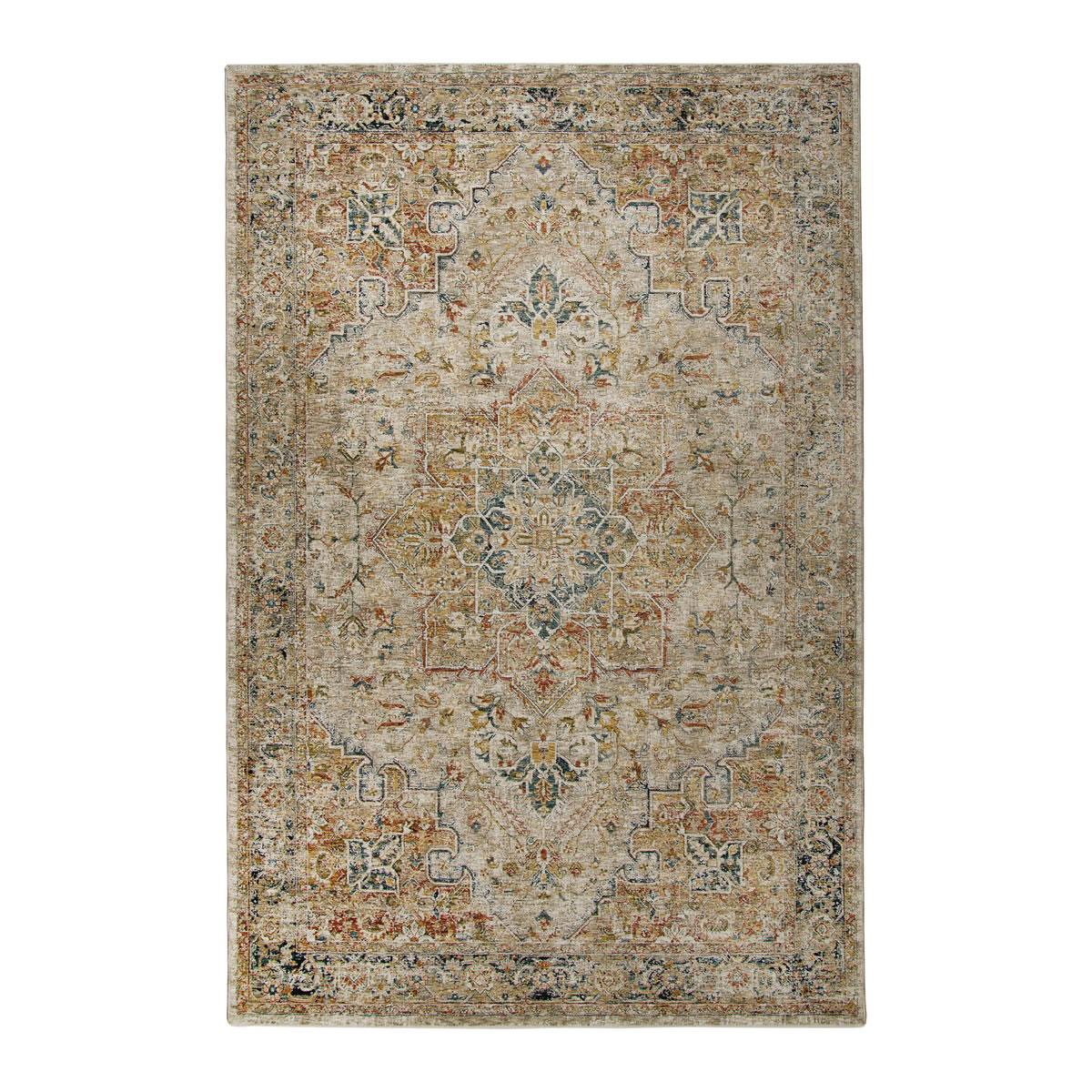 Χαλί (160X230) Βιοκαρπέτ Naf Vittoria 307B Beige Χαλιά Σαλονιού Χειμερινά Κλασικά Spitishop