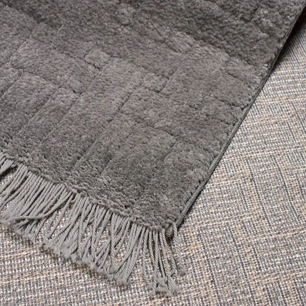 Χαλί Διαδρόμου (80x220) Βιοκαρπέτ Dorothea 1215A Dark Grey