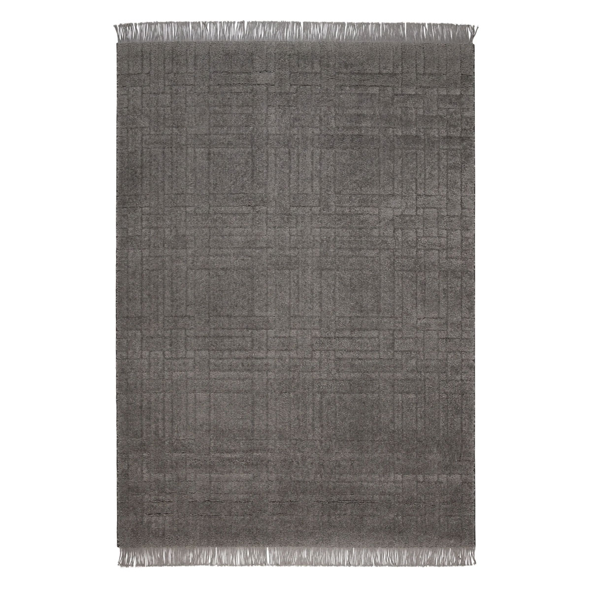 Χαλί (133X190) Βιοκαρπέτ Dorothea 1215A Dark Grey Χαλιά Σαλονιού Χειμερινά Μονόχρωμα Spitishop
