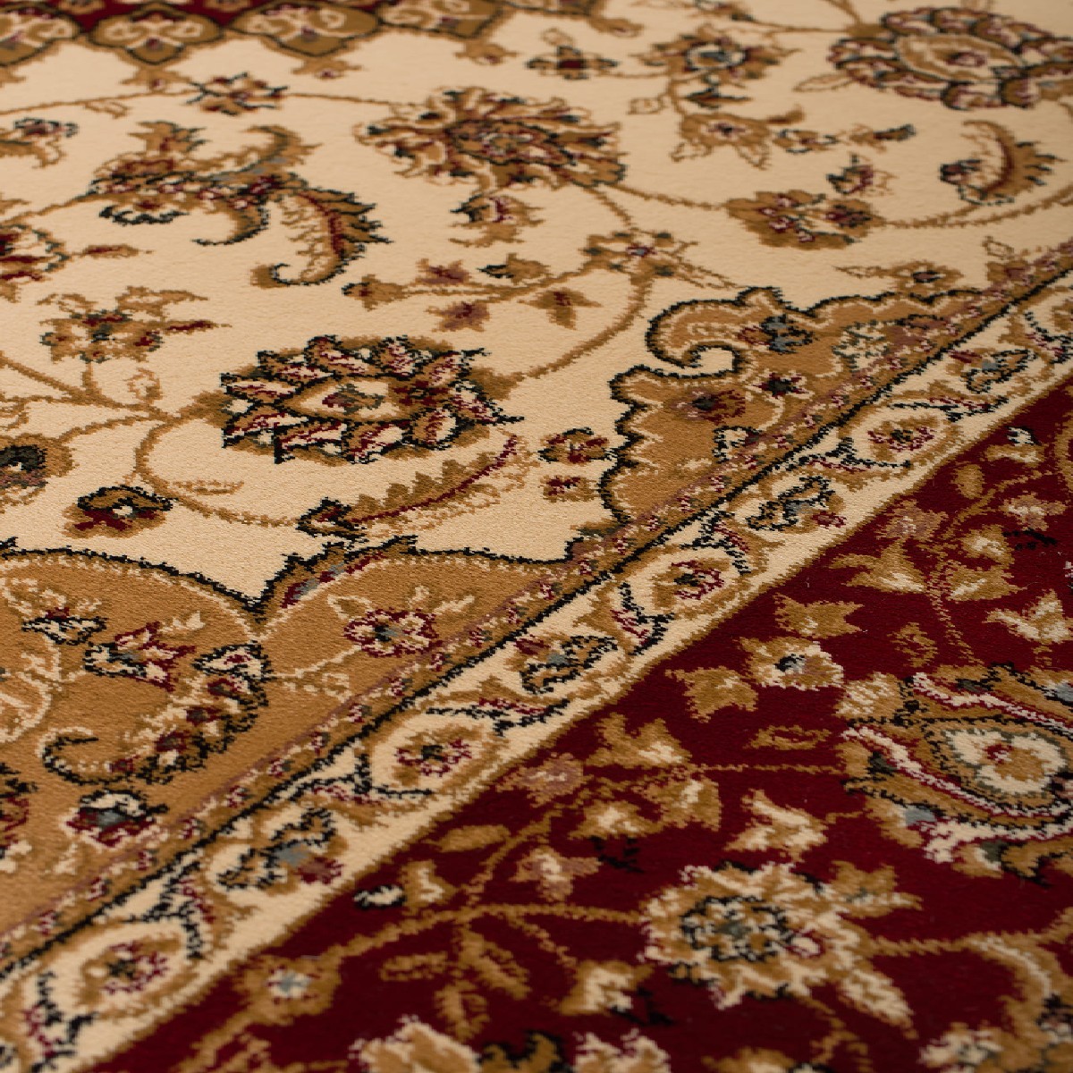 Χαλί (160X230) Βιοκαρπέτ Isfahan 2438A Cream Red Χαλιά Σαλονιού Χειμερινά Κλασικά Spitishop