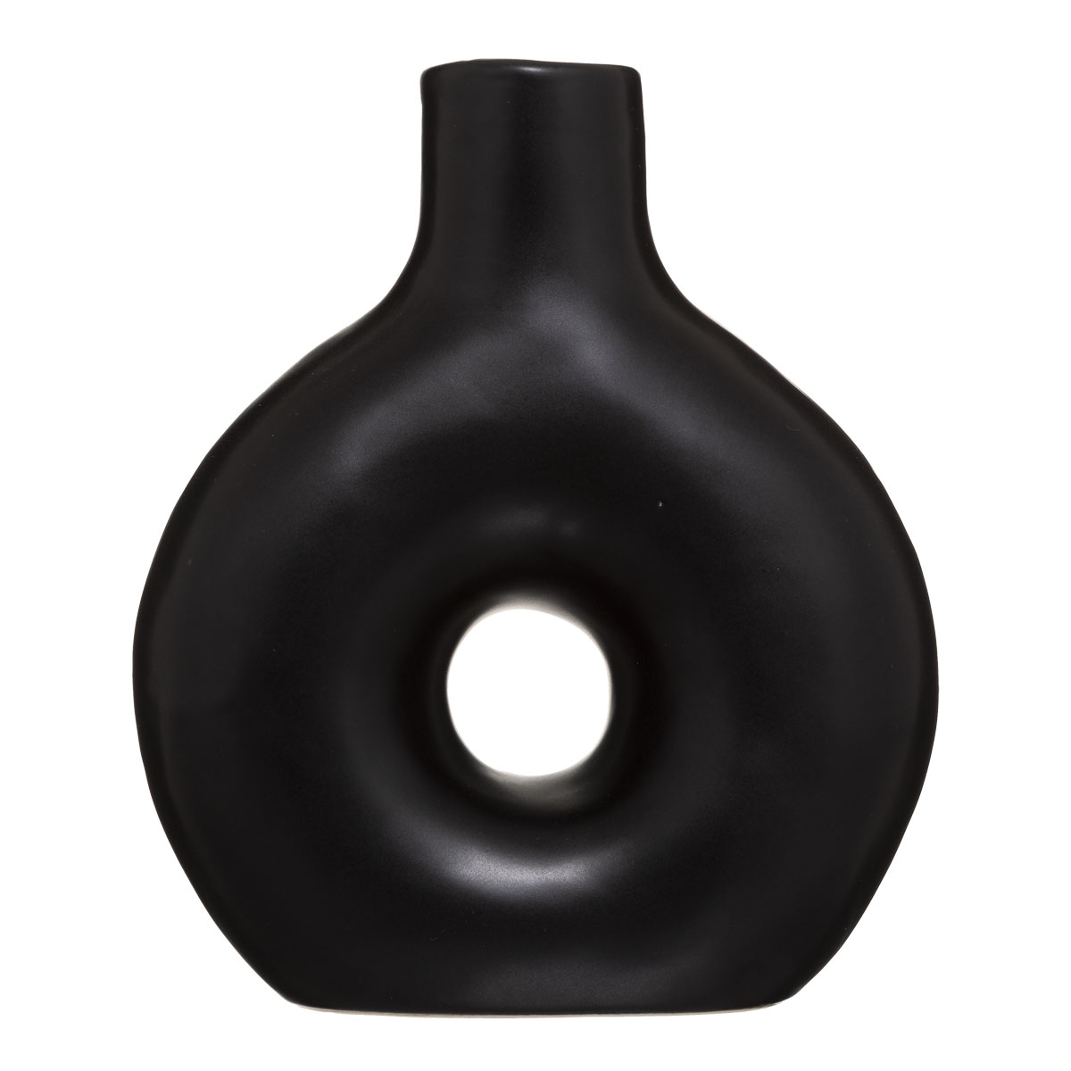 Διακοσμητικό Βάζο (17X21) A-S Circle Black 185411 Διακόσμηση Διακοσμητικά Βάζα & Μπουκάλια Κεραμικά Spitishop