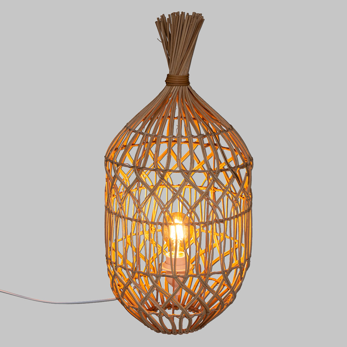 Πορτατίφ (Φ25X55) A-S Milou Rattan 182518 Φωτιστικά Επιτραπέζια Spitishop