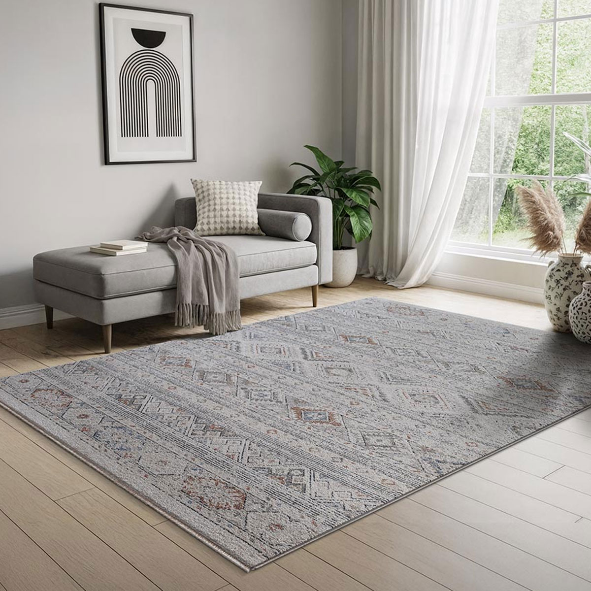Χαλί (200X255) New Plan Lotus 37914 Χαλιά Σαλονιού Χειμερινά Boho Spitishop