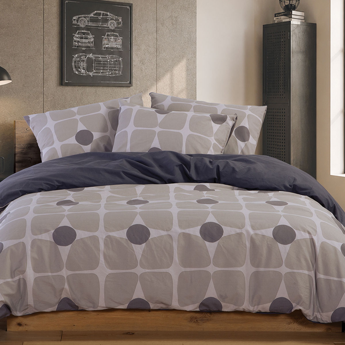 Σεντόνια Μονά (Σετ) Nef-Nef Homeware Casual Coreo Grey