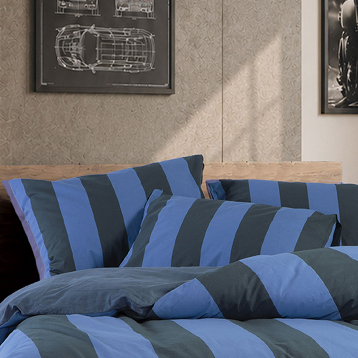 Μαξιλαροθήκη (52x72) Nef-Nef Homeware Casual Vertia Blue/Black