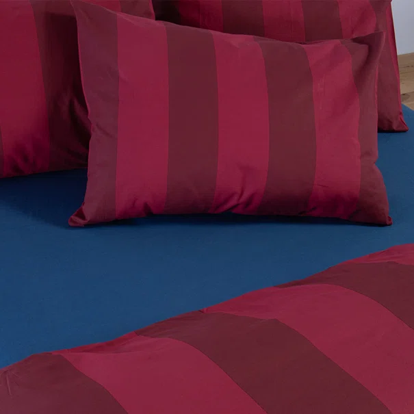 Σεντόνια Μονά (Σετ) Nef-Nef Homeware Casual Vertia Bordo