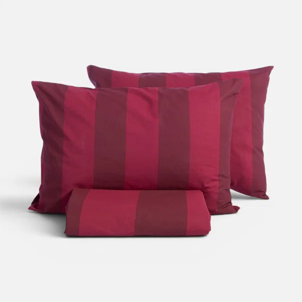Σεντόνια Υπέρδιπλα (Σετ) Nef-Nef Homeware Casual Vertia Bordo