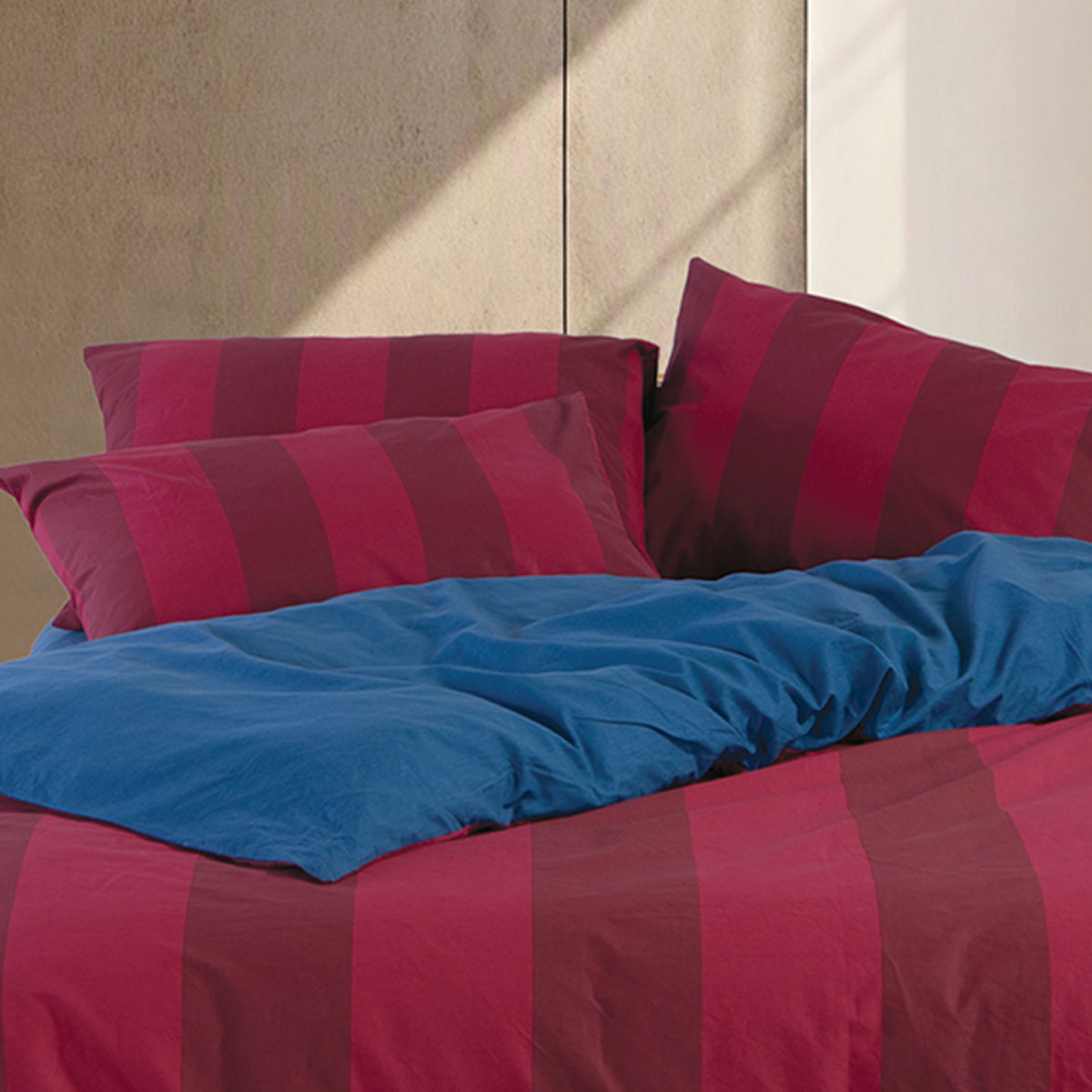 Μαξιλαροθήκη (52x72) Nef-Nef Homeware Casual Vertia Bordo
