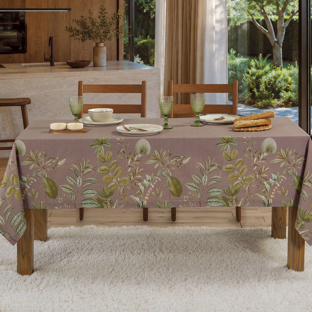 Τραπεζομάντηλο (140x180) Nef-Nef Homeware Flora Brown
