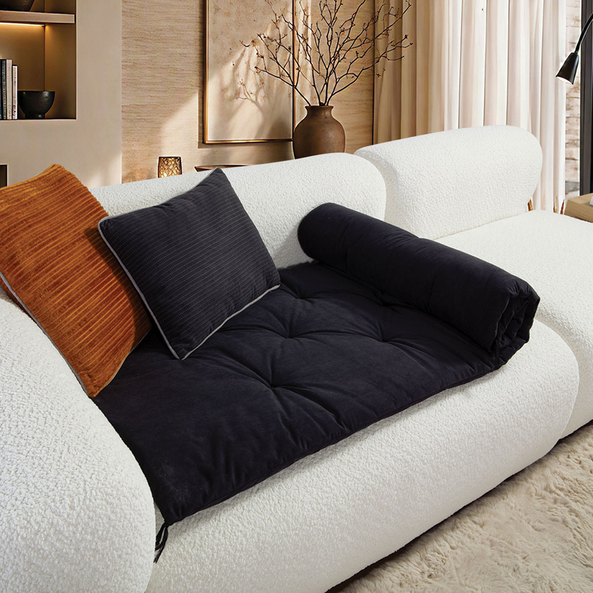 Ανώστρωμα Καναπέ (70x220) Nef-Nef Homeware Eriete Black
