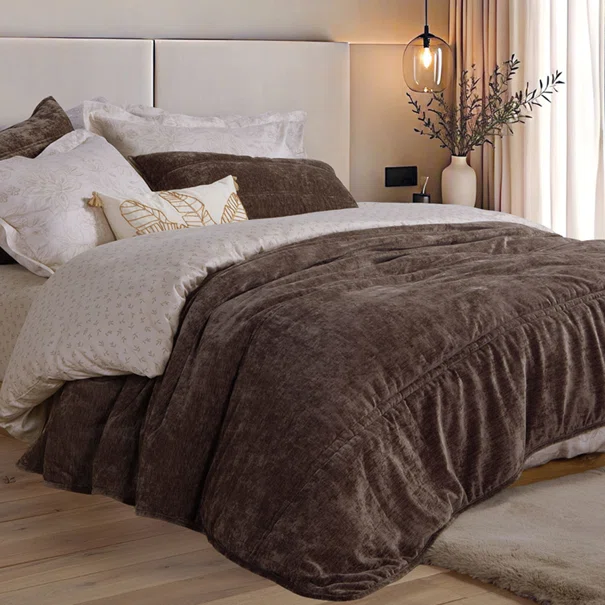 Κουβερτοπάπλωμα Υπέρδιπλο (240x220) Nef-Nef Homeware Vania Coffee